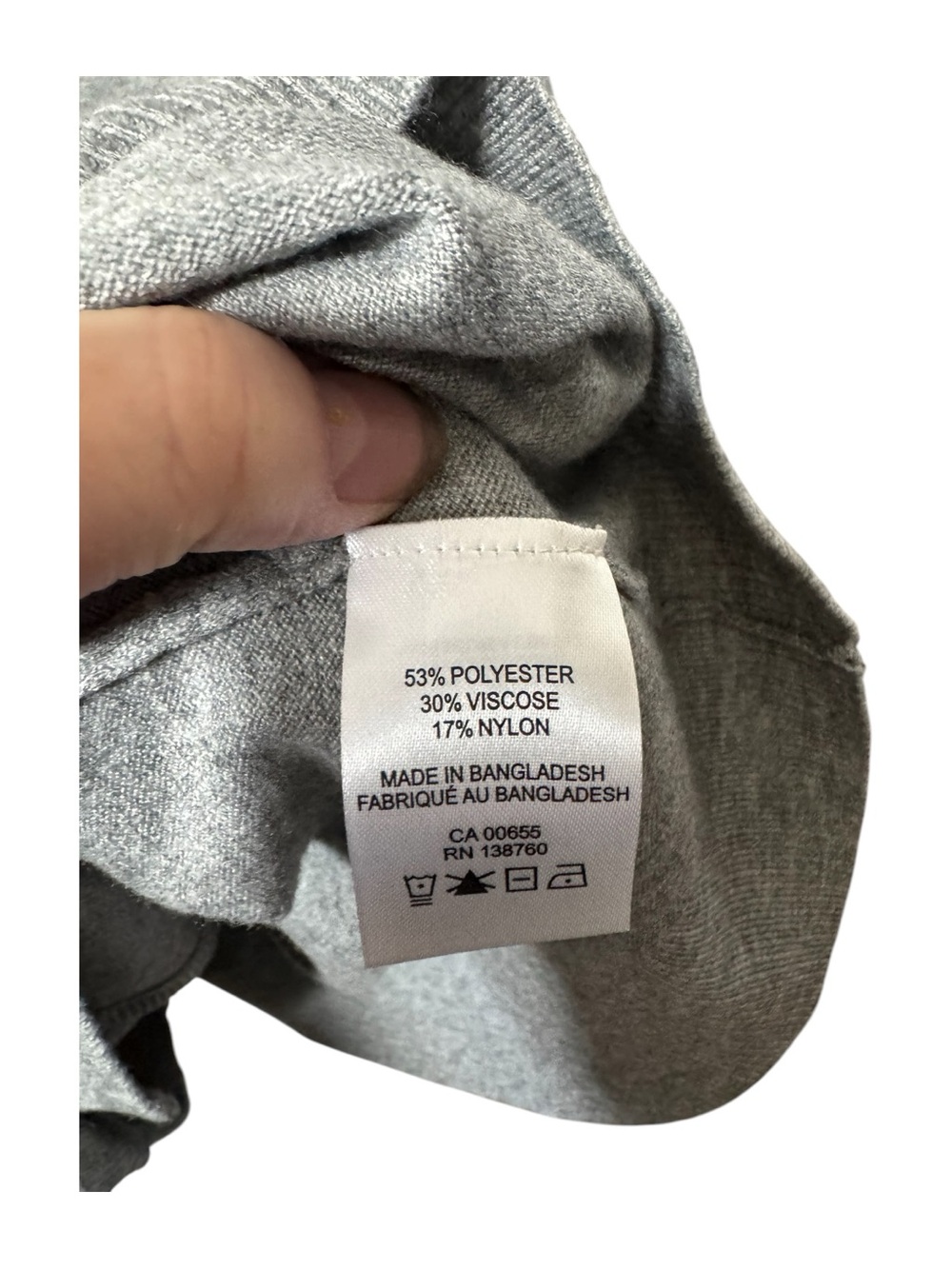 Reitmans Gray Ribbed-Neck Knit Top - Picture 5 of 7